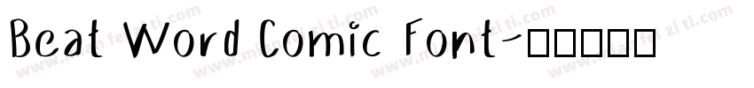Beat Word Comic Font字体转换